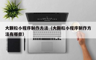 临邑大颗粒小程序制作方法（大颗粒小程序制作方法有哪些）